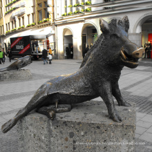 Life size metal animal sculptures bronze wild boar statues for sale